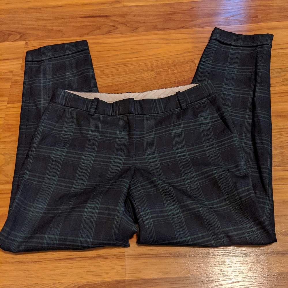 🔴SOLD🔴 J.Crew Green & Navy Plaid Pants C - Picture 3 of 6